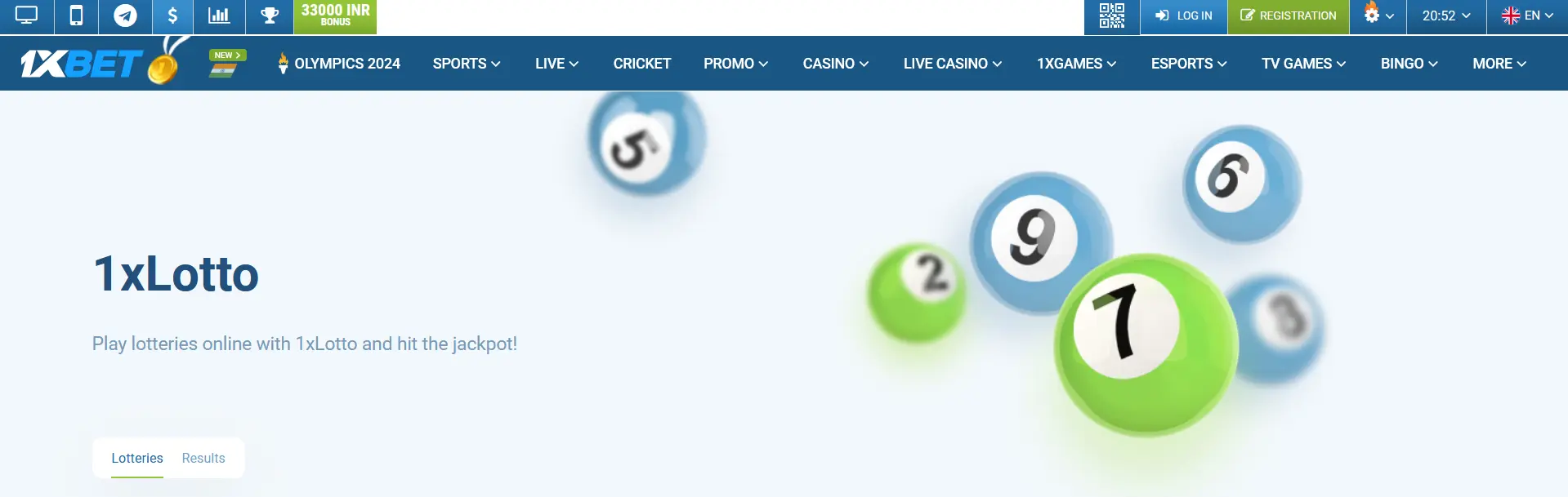 1xBet lottery