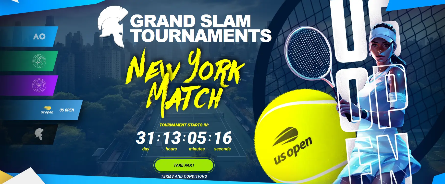 Grand Slam tournaments at 1xBet