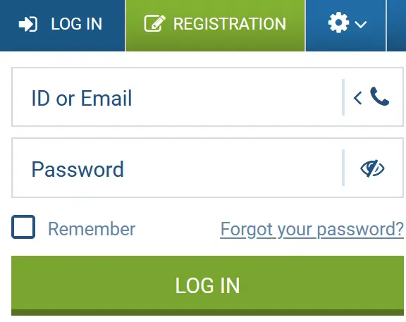 Login from the official site to 1xBet