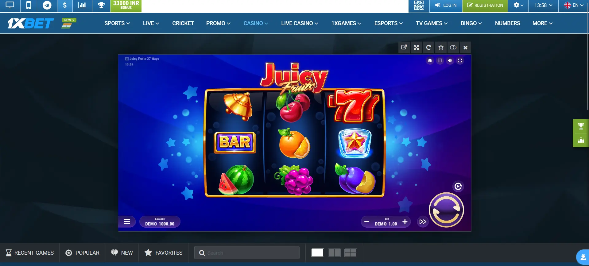 Slots available to use freespins